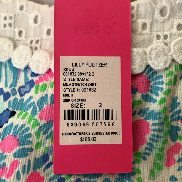 RELISTING AVAILABLE SIZE 00 Lilly Pulitzer | Mila Stretch Shift | Sink or Swim - Picture 7 of 12